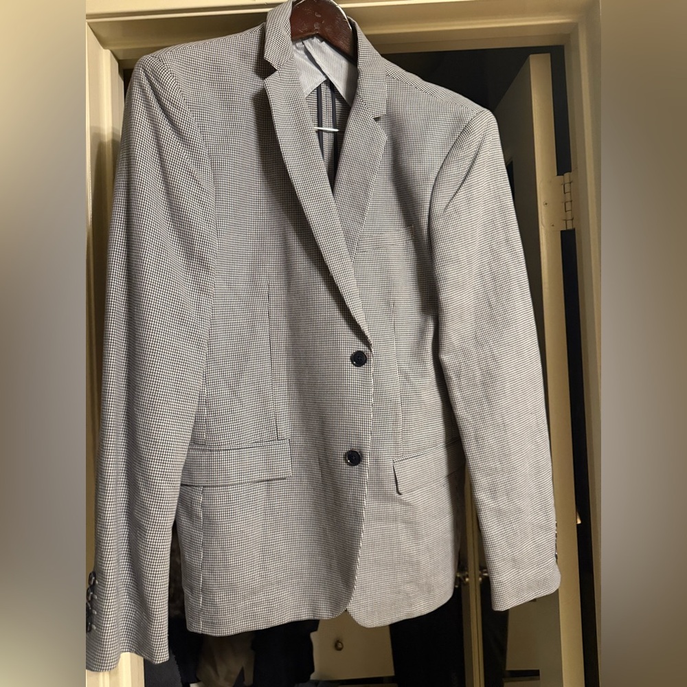 Zara Men's Textured Gray Blazer